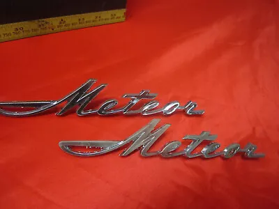 1965 Mercury Meteor Montcalm Front Fender Emblem Pair Script • $79.95