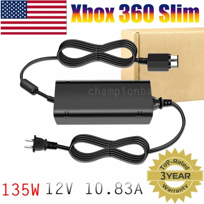 $17.95 • Buy For Microsoft Xbox 360 Slim 360 S Power Supply Cord AC Adapter Power Charger 