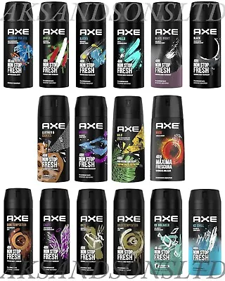 Axe Deodorant Body Spray 150ml Black Apollo Ice Excite  Anarchy  Dark • £7.99