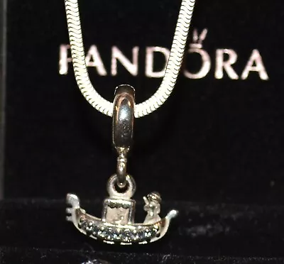 Pandora Sterling Silver Venetian Gondola Dangle Charm. Free Shipping • £23.11