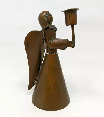 VTG Mexico Copper Metal Folk Art Angel Mini 3  Candlestick Candle Holder GB21 • $7.82