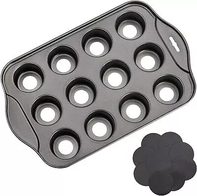  12 Cavity Mini Cheesecake Pan With 24 Pieces Removable Bottom • $20.89