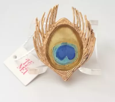 Mma (the Met Ny) Peacock Feather Brooch Pin - New With Tag In Original Gift Box • $25