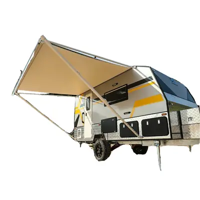 Trailer Awning Sun Shelter Auto SUV RV Awning Canopy Camper Trailer Tent 12x8 Ft • $592.10