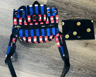 Kate Spade Backpack Clark Court Nylon Matty Backpack And Wallet • $50