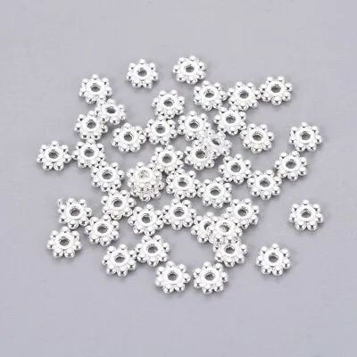 £2.89 • Buy 100 Flower Daisy Spacer Beads 4x1.5mm Snowflake Spacer Beads Jewellery Making 
