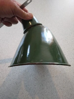 £20 • Buy Vintage Industrial Green Enamel Maxlume Parabolic Light Lamp Shade