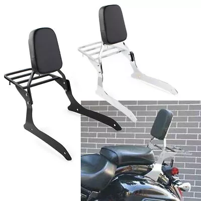 Backrest Sissy Pad & Luggage Rack Fit Yamaha  XVS1300A Midnight V Star 2007-2015 • $149.85