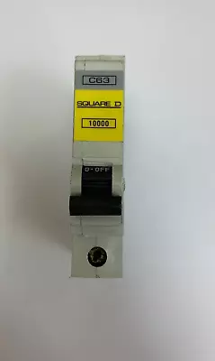 £19.80 • Buy Sq-d 63 Amp Mcb Qo Plug In Type S/pole C Curve Qo163eclo (sqd214)