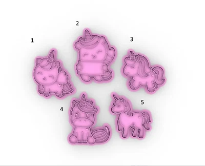 $8 • Buy Unicorn Cookie Cutter And Embosser Set