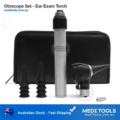 Otoscope Mini Fiber Optic Diagnostic Set Ear Wax Torch Ear Exam Premium • $54.99
