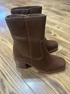 Seychelles NEW Women’s Size 7.5 Brown Leather Heeled Turbulent Bootie • $38