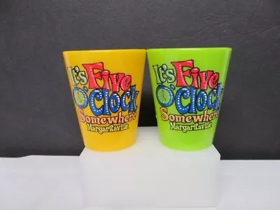 Margaritaville - It's Five  O'Clock Somewhere - Set Of 2 Plastic Shot Glasses • $4.99