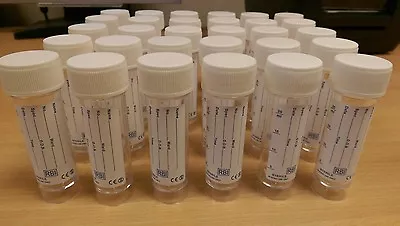 30ml Universal Containers Specimen Containers Sample Bottle Labelled QTY OF 10 • £7.49