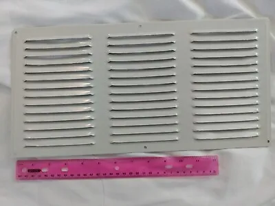 16 X 8  Inch Metal Air Vent/Return Grill W. Built In Screen. Off White Lot Of 5 • $19.95