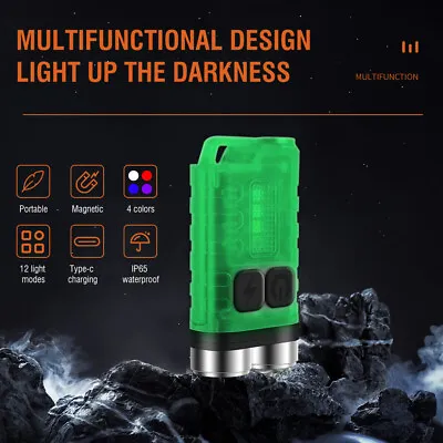BORUiT V3 Mini Pocket LED Flashlight Magnetic Rechargeable Torch Work Light Lamp • $11.79