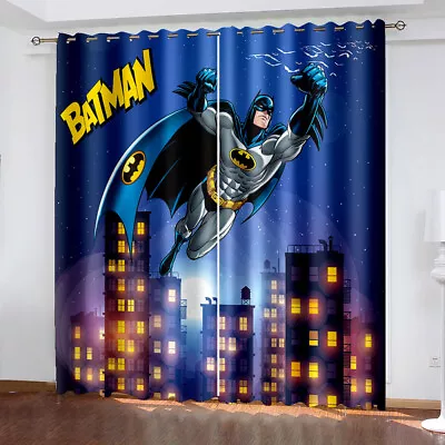 Bedroom Curtains Ring Top Eyelet Batman Marvel Blackout Opaque Decor UV Protect • £63.24