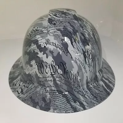 $49.99 • Buy Hard Hat Custom Hydro Dipped OSHA Approved FULL BRIM,MILITARY CAMO WE THE PEOPLE