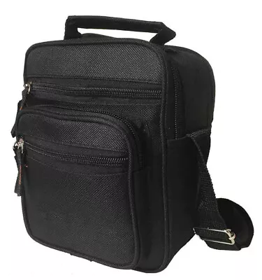 Messenger Bag Black Cross Body Shoulder Utility Sports Travel Work Men Women • £9.45