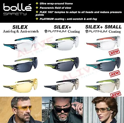 £10.99 • Buy Bolle Safety Glasses Spectacles SILEX Anti-fog Anti-scratch Lens UV Protection