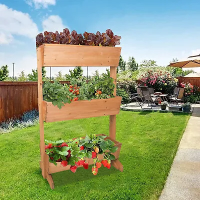 Large Freestanding Elevated Raised Garden Bed Tower 3 Containers Planter Box • $45.96