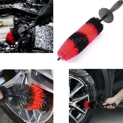 17  Long Wheel Brush Car Bendable Wash Tool Cleaning Brush Tire Rims Spokes USA • $6.19