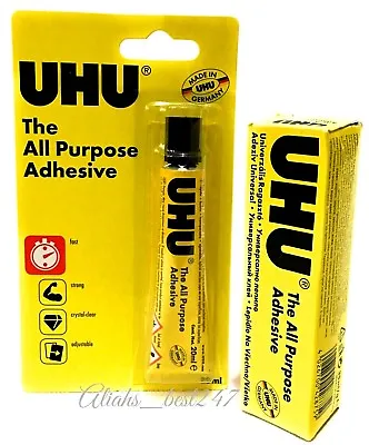 UHU All Purpose Adhesive Clear Glue Strong Bond Metal Glass Ceramic Wood Plastic • £3.89