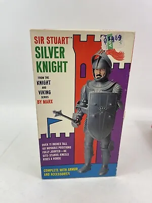 Vintage Marx Stuart The Silver Knight 1970-72 MINT Figure Factory Sealed Bags A+ • $346.50