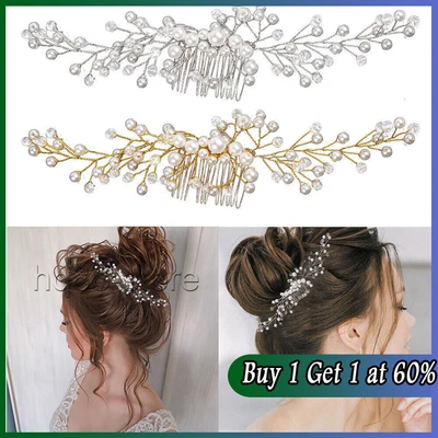 £3.95 • Buy Wedding Hair Pins Bridesmaid Crystal Diamante Pearls Bridal Clips Grips White