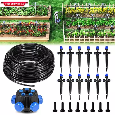 50FT Garden Watering System Automatic Drip Irrigation Kits For Raised Bed New  • $35.71