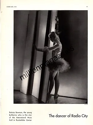 1933  Patricia Bowman Of Radio City - Original Print From Vanity Fair-Very Rare • $20.30