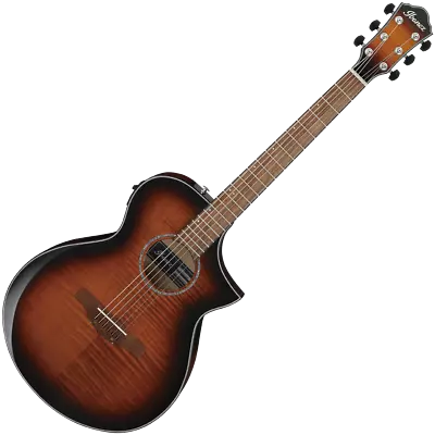 Ibanez AEWC400AMS Contoured Acoustic/Electric — Amber Sunburst High Gloss • $599.99