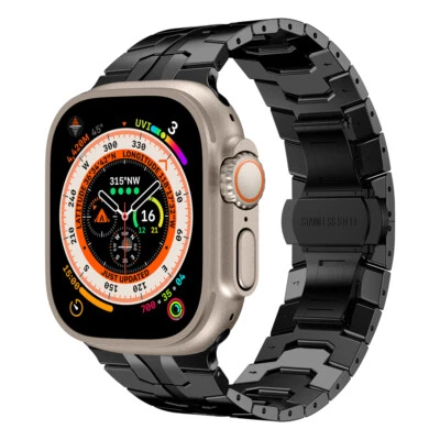 $34.99 • Buy For Apple Watch Ultra 49mm 8 7 6 5 4 3 2 1 SE Stainless Steel Metal Band Strap