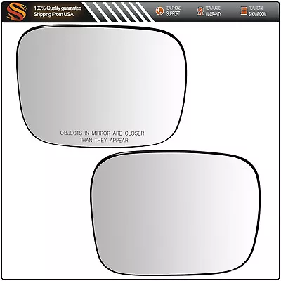 L+R Side Mirror Glass W/Plate Heated Fit For Volvo 2008-2016 XC70 XC90 Wholesale • $64.55