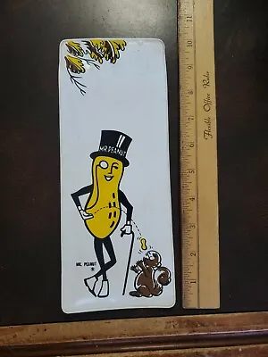 Vintage 1970's Planters Peanut Mr. Peanut White Vinyl Pencil Case Squirrel & Nut • $12.99