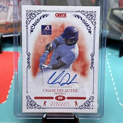 $19.99 • Buy 2022 Onyx Vintage Auto Chase Delauter #VACD - Perfect Centering - Prospect