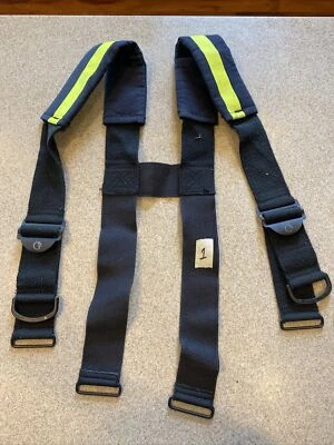 $55 • Buy Firefighter Padded Suspenders Black Parachute Style Turnout Pants Lion Apparel