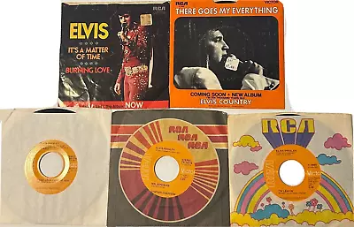 Elvis Presley Lot Of 5 Singles 45s-All Orange Label RCA Victor No Dog Label RARE • $124.49