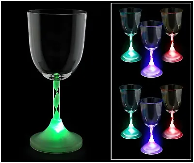 LED Light Up Flashing Wine Goblet Wine Glasses Set Of 6 • $26.66