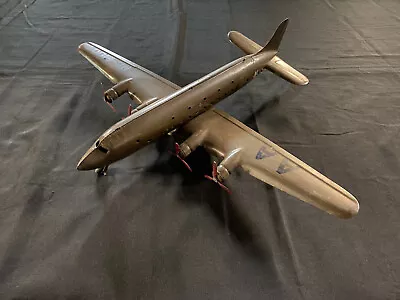 Antique Large Vintage Steel Marx Aa Nc-2100  Airplane Olive Drab • $299.67