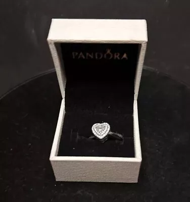 Pandora Sparkling Levelled Heart Charm NEW • £3.60