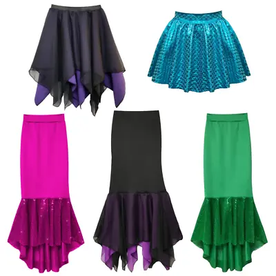 £14.99 • Buy Villain HALLOWEEN Skirt Ladies Fancy URSULA Little Mermaid SEA WITCH Skirt UK