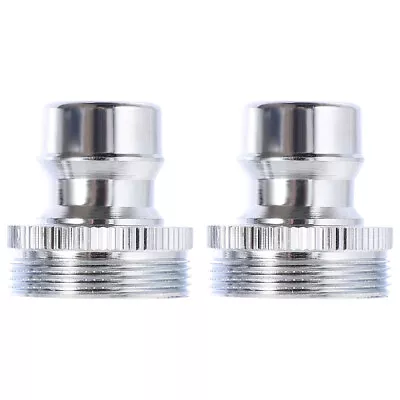  2 Pcs Copper Faucet Adapter Washing Machine Quick Connect Kitchen Adapters • £8.89