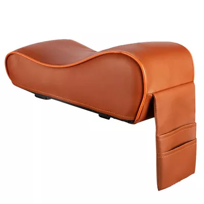 Car Armrest Cushion Cover Leather Console Box Pad Protector Brown Accessories • $21.16