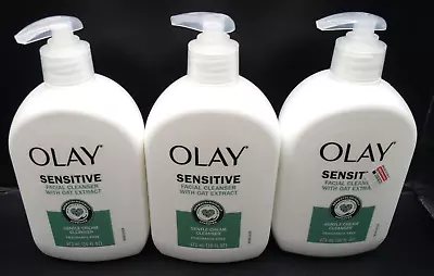 3Pk Olay Sensitive Gentle Cream Facial Cleanser W/ Oat Extract Fragrance Free • $28.95