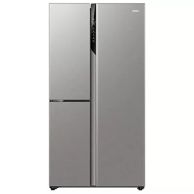 NEW Haier 574L S+ Three Door Side By Side Fridge Satina Silver HRF575XS • $1559