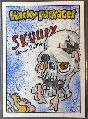 2023 Wacky Packages ALL NEW SERIES SKETCH CARD SKULLPY By KIIPFER • $129.99