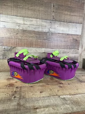 Vintage 1989 Moon Shoes Anti-Gravity Trampoline Big Time Toys Green And Purple • $19.99