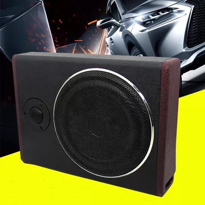 8'' Car Underseat Slim Amplifier Subwoofer Audio Amp Sub Bass Box Speaker 600W • £43