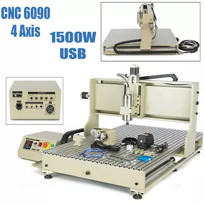 110V 4 Axis CNC 6090 Router Engraver Metal Engraving Drilling Milling Machine • $1813.50